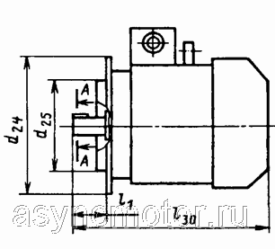 Трехфазный асинхронный электродвигатель АИР 80B-2 монтажное исполнение IM3081